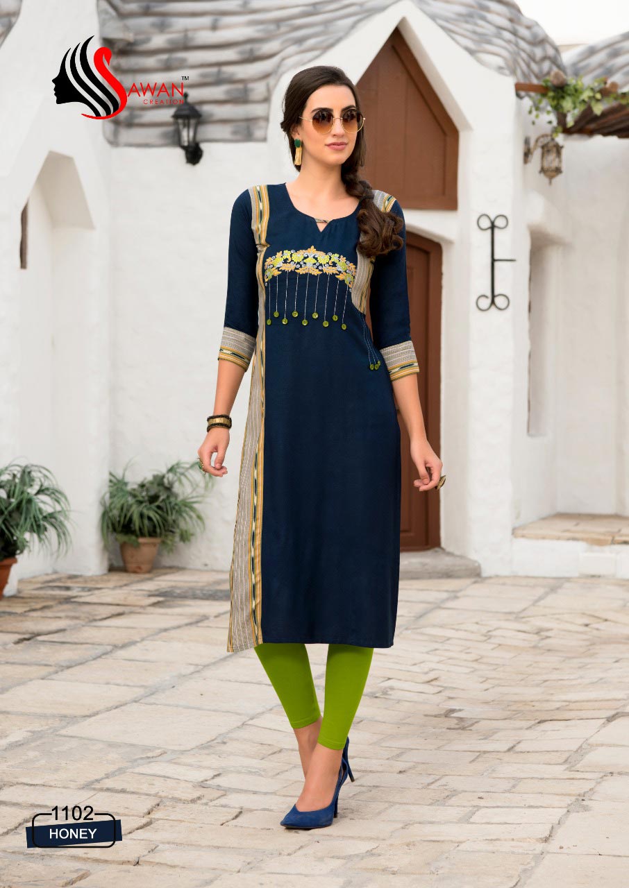 Honey Vol-11 Sawan Creation Rayon Wholesale Kurti Honey Vol-11 Sawan Creation Rayon Wholesale Kurti